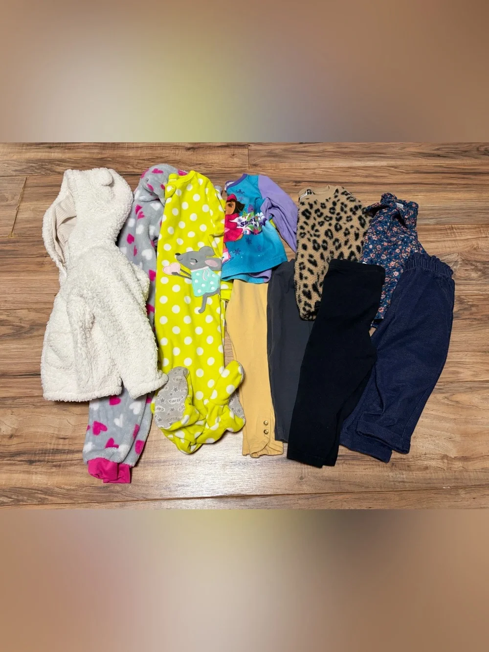 Baby Girl 18-24M Winter Bundle 10 Pieces Carters, Dora, etc.